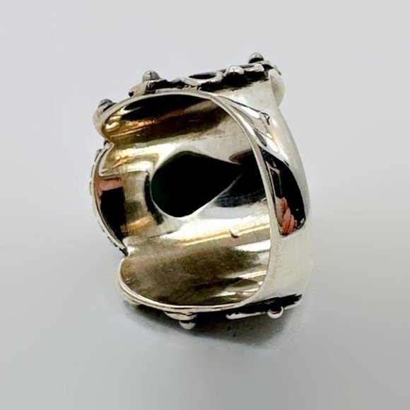 Larimar Ring, Blue Stone, Sterling Silver, Vintage Ring, Bali Style, Size 7 1/2 - Picture 5 of 5